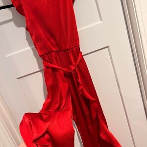 BRIGHT Red Christmas Sleeveless Romper by Art Class Kids M 7/8